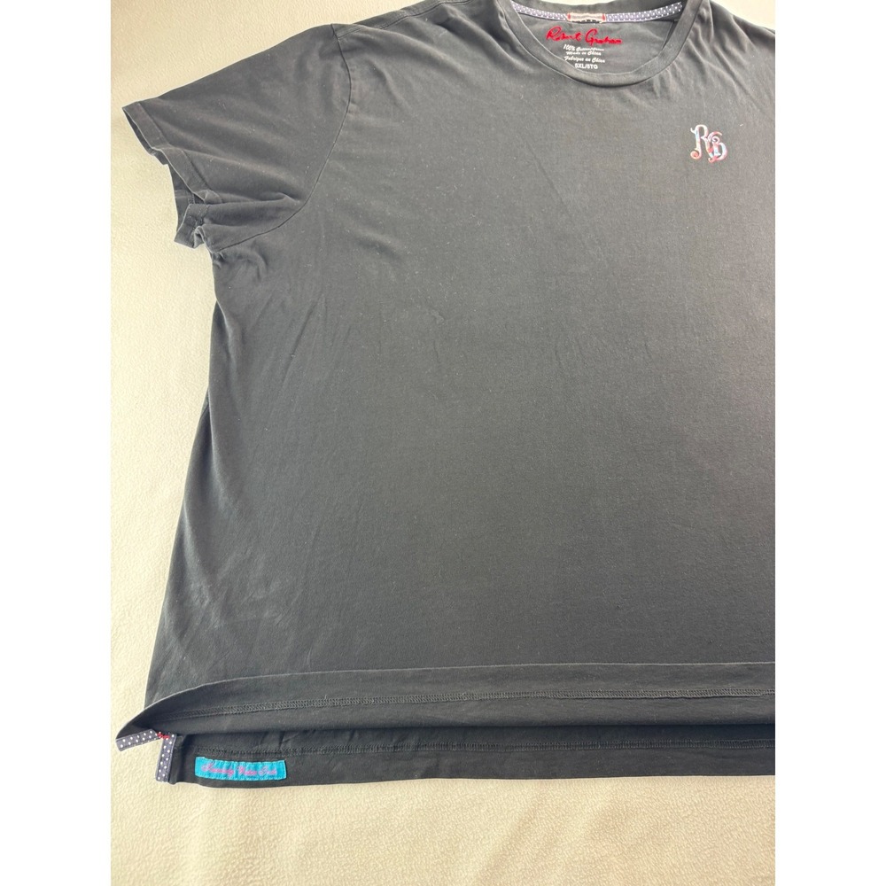 Robert Graham Mens 5XL Black Skull Rose Graphic T-Shirt Cotton‎ Crewneck RG Logo - Picture 15 of 16